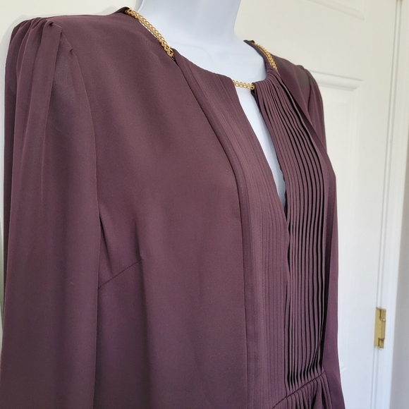 NWT REISS Dress Burgandy Cocktail Dress Daze Chain Detail Party Size 8 - Picture 7 of 16